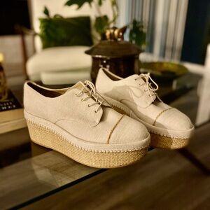 Stuart Weitzman jute platforms